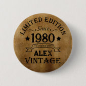 Gepersonaliseerde  verjaardagsgeschenken ronde button 5,7 cm (Voorkant)