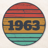 Gepersonaliseerde  verjaardagsgeschenken ronde kartonnen onderzetter (Voorkant)