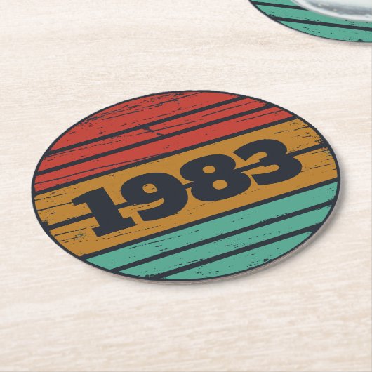 Gepersonaliseerde  verjaardagsgeschenken ronde kartonnen onderzetter (Gebogen)