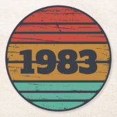 Gepersonaliseerde  verjaardagsgeschenken ronde kartonnen onderzetter (Voorkant)