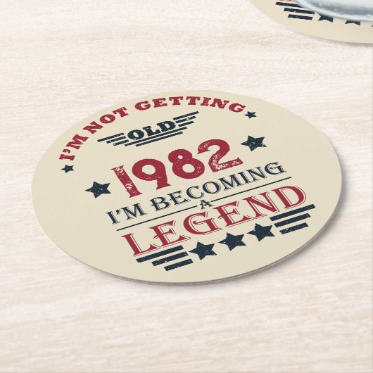 Gepersonaliseerde  verjaardagsgeschenken ronde kartonnen onderzetter (Gebogen)