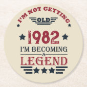 Gepersonaliseerde  verjaardagsgeschenken ronde kartonnen onderzetter (Voorkant)