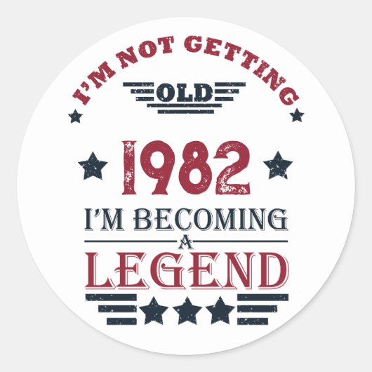 Gepersonaliseerde  verjaardagsgeschenken ronde sticker (Voorkant)