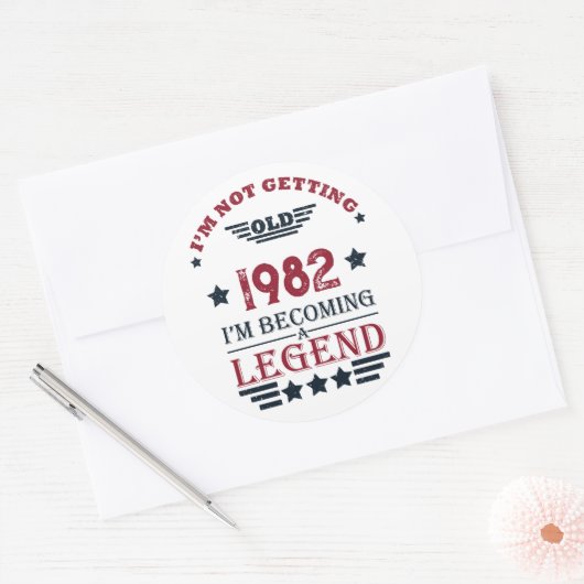 Gepersonaliseerde  verjaardagsgeschenken ronde sticker (Envelop)