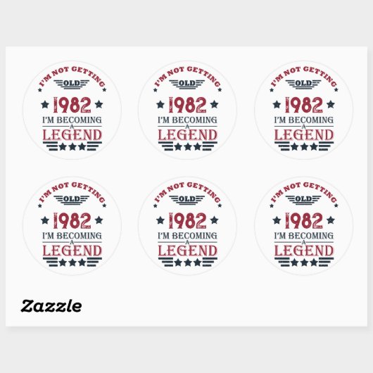Gepersonaliseerde  verjaardagsgeschenken ronde sticker (Vel)