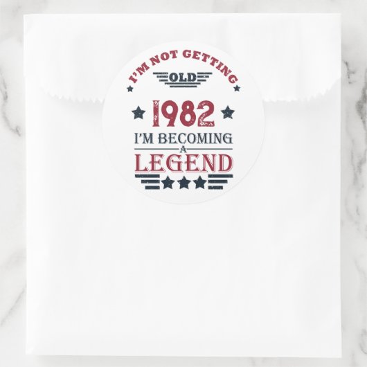 Gepersonaliseerde verjaardagsgeschenken ronde sticker (Tas)