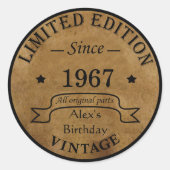 Gepersonaliseerde verjaardagsgeschenken ronde sticker (Voorkant)