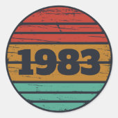 Gepersonaliseerde  verjaardagsgeschenken ronde sticker (Voorkant)