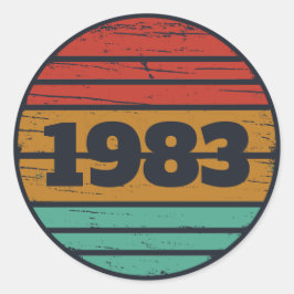 Gepersonaliseerde  verjaardagsgeschenken ronde sticker