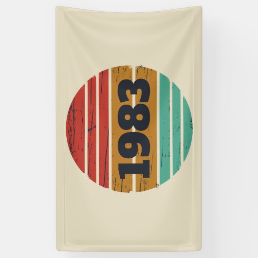 Gepersonaliseerde  verjaardagsgeschenken spandoek (Verticaal)