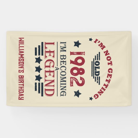 Gepersonaliseerde  verjaardagsgeschenken spandoek (Horizontaal)