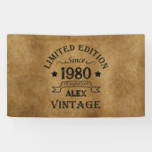 Gepersonaliseerde verjaardagsgeschenken spandoek (Horizontaal)