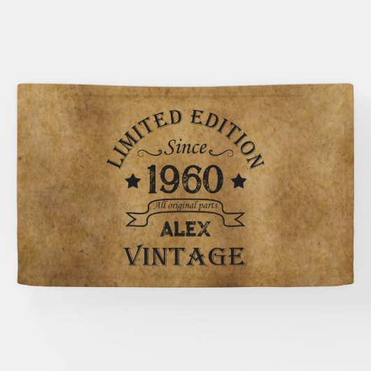 Gepersonaliseerde  verjaardagsgeschenken spandoek (Horizontaal)