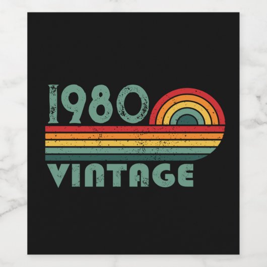 Gepersonaliseerde verjaardagsgeschenken wijn etiket (Enkel label)