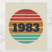 Gepersonaliseerde  verjaardagsgeschenken wijn etiket (Enkel label)