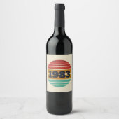 Gepersonaliseerde  verjaardagsgeschenken wijn etiket (Voorkant)