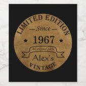 Gepersonaliseerde  verjaardagsgeschenken wijn etiket (Enkel label)