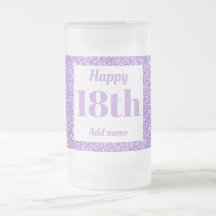 gepersonaliseerde verjaardagsglas mok cadeau 18e