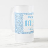  gepersonaliseerde verjaardagsglas mok cadeau 18e (Voorkant links)