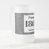  gepersonaliseerde verjaardagsglas mok cadeau 18e (Voorkant links)