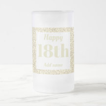 gepersonaliseerde verjaardagsglas mok cadeau 18e