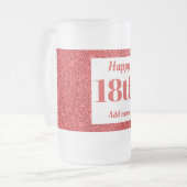  gepersonaliseerde verjaardagsglas mok cadeau 18e (Voorkant links)