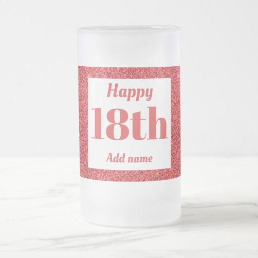  gepersonaliseerde verjaardagsglas mok cadeau 18e (Center)