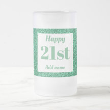 gepersonaliseerde verjaardagsglas mok cadeau 21st