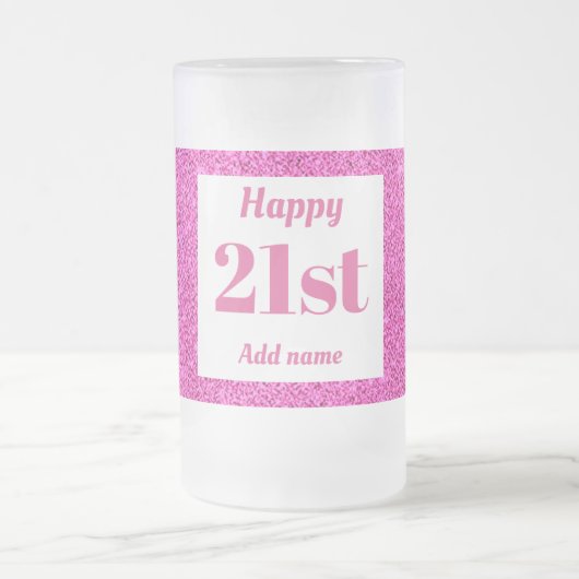  gepersonaliseerde verjaardagsglas mok cadeau 21st (Center)