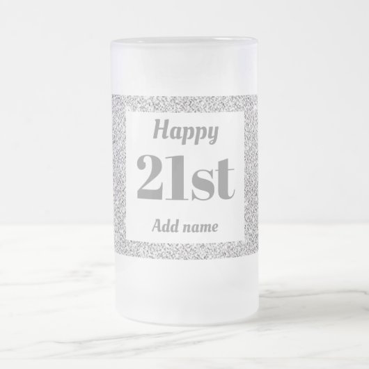  gepersonaliseerde verjaardagsglas mok cadeau 21st (Center)