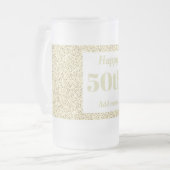  gepersonaliseerde verjaardagsglas mok cadeau 50e (Voorkant links)