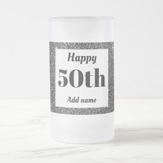  gepersonaliseerde verjaardagsglas mok cadeau 50e (Center)