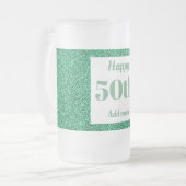  gepersonaliseerde verjaardagsglas mok cadeau 50e (Voorkant links)