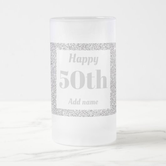  gepersonaliseerde verjaardagsglas mok cadeau 50e (Center)