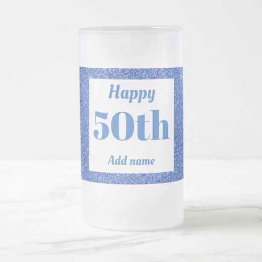  gepersonaliseerde verjaardagsglas mok cadeau 50e (Center)