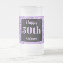 gepersonaliseerde verjaardagsglas mok cadeau 50e