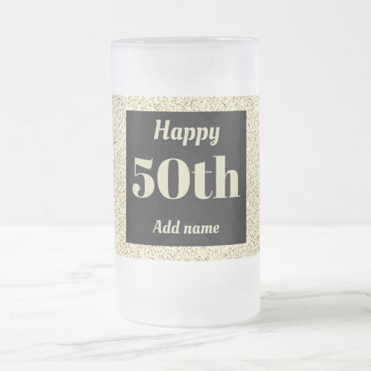  gepersonaliseerde verjaardagsglas mok cadeau 50e (Center)