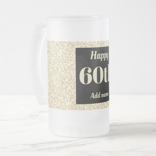  gepersonaliseerde verjaardagsglas mok cadeau 60e (Voorkant links)