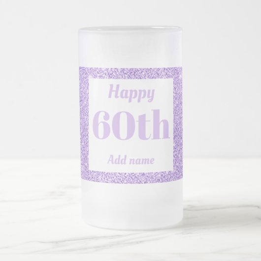  gepersonaliseerde verjaardagsglas mok cadeau 60e (Center)