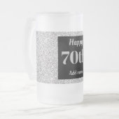  gepersonaliseerde verjaardagsglas mok cadeau 70e (Voorkant links)