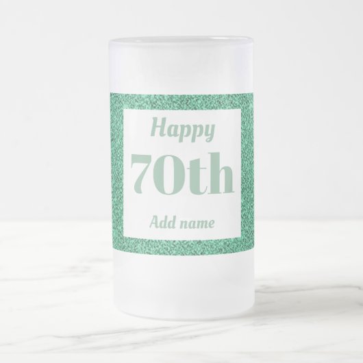  gepersonaliseerde verjaardagsglas mok cadeau 70e (Center)