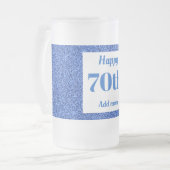  gepersonaliseerde verjaardagsglas mok cadeau 70e (Voorkant links)