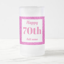 gepersonaliseerde verjaardagsglas mok cadeau 70e