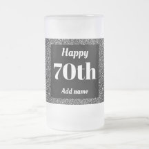 gepersonaliseerde verjaardagsglas mok cadeau 70e