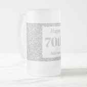  gepersonaliseerde verjaardagsglas mok cadeau 70e (Voorkant links)