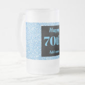  gepersonaliseerde verjaardagsglas mok cadeau 70e (Voorkant links)
