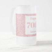  gepersonaliseerde verjaardagsglas mok cadeau 70e (Voorkant links)