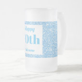  gepersonaliseerde verjaardagsglas mok cadeau 70e (Voorkant rechts)