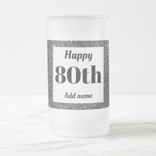  gepersonaliseerde verjaardagsglas mok cadeau 80e (Center)