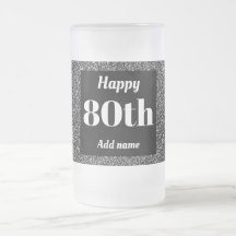  gepersonaliseerde verjaardagsglas mok cadeau 80e